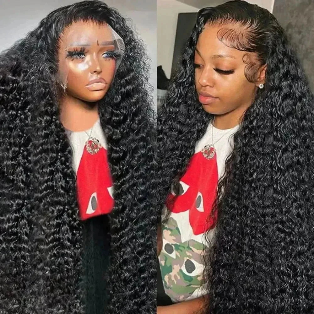 LaceLux Deep Wave HD Lace Wig – Natural Color Human Hair