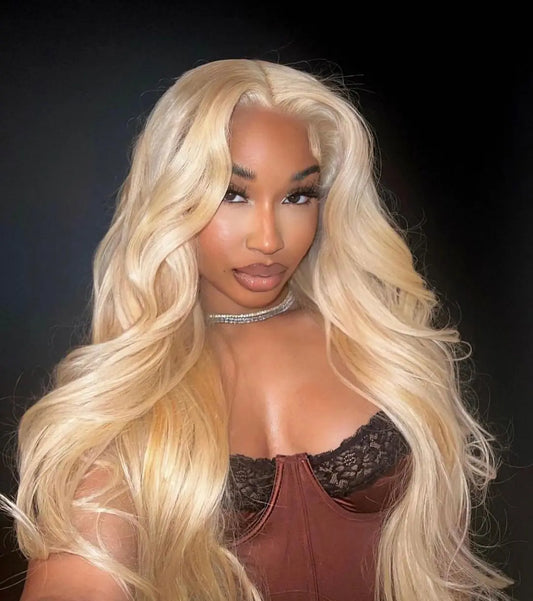 LaceLux 613 Honey Blonde Body Wave HD Lace Wig – 250% Density Human Hair
