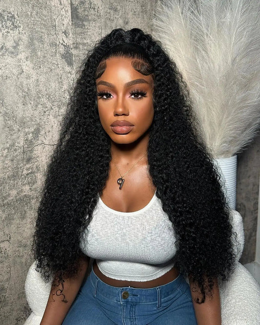 LaceLux Deep Wave HD Lace Wig – Natural Color Human Hair