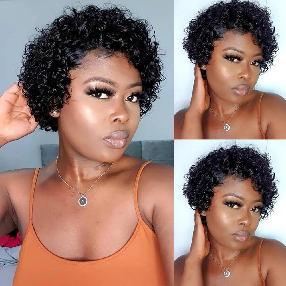 LaceLux Pixie Cut HD Lace Wig – Short Human Hair Bob