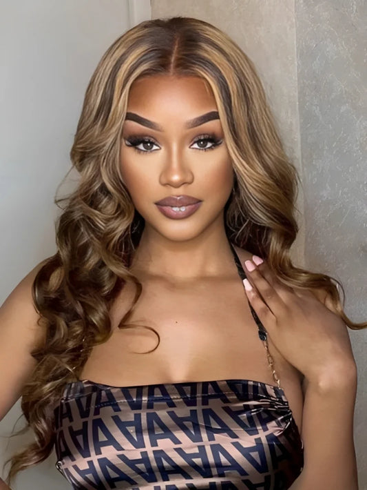 LaceLux Ombre Highlight Body Wave HD Lace Wig – Human Hair