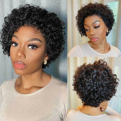 LaceLux Pixie Cut HD Lace Wig – Short Human Hair Bob