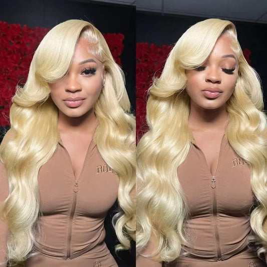 LaceLux 613 Honey Blonde Body Wave HD Lace Wig – 250% Density Human Hair