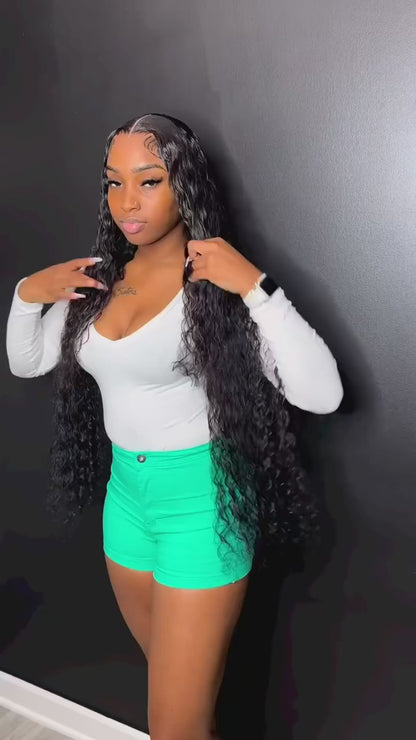 LaceLux Deep Wave HD Lace Wig – Natural Color Human Hair