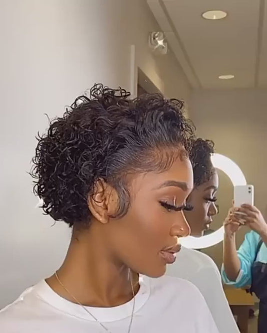 LaceLux Pixie Cut HD Lace Wig – Short Human Hair Bob