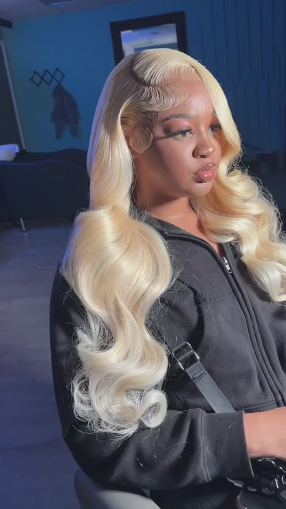 LaceLux 613 Honey Blonde Body Wave HD Lace Wig – 250% Density Human Hair