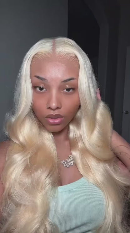 LaceLux 613 Honey Blonde Body Wave HD Lace Wig – 250% Density Human Hair